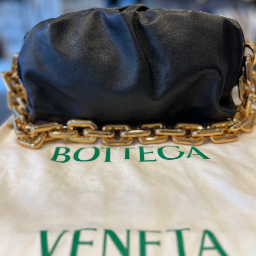 Gold chain pouch bag